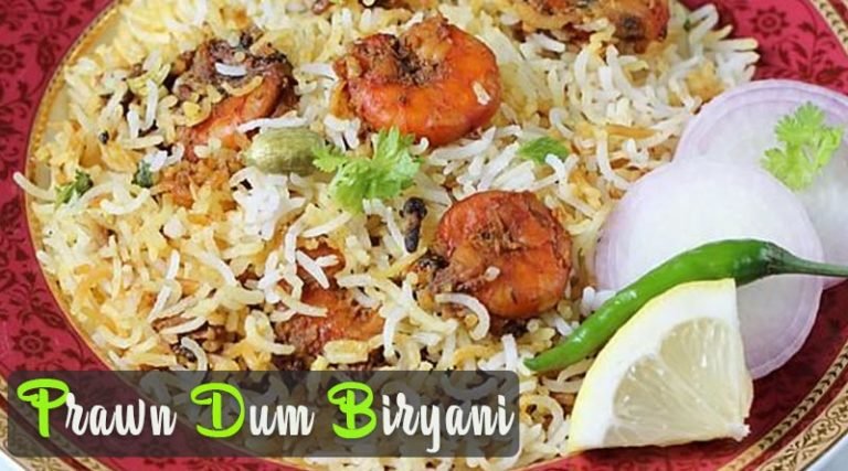 Prawn dum biryani recipe –  How to make prawn biryani