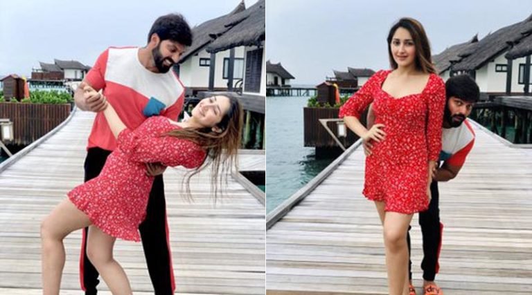 Arya and sayyeshaa celebrating birthday together