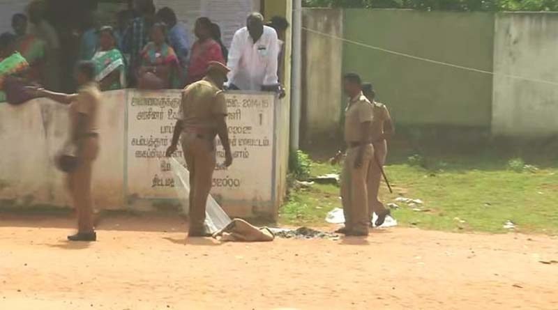 Tiruvallur district ballot box was set on fire
