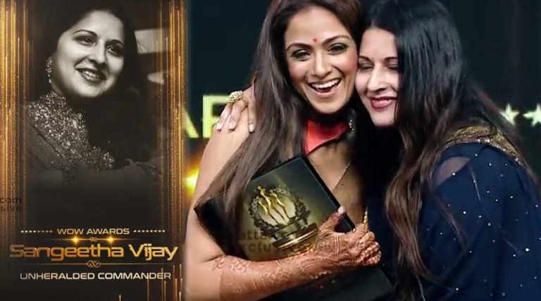‘முடிசூடா தளபதி’ விஜய் மனைவி சங்கீதாவுக்கு விருது!