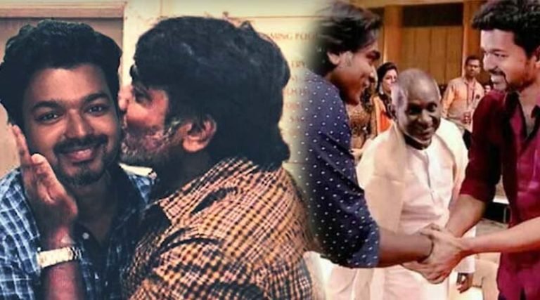 முத்தம் கேட்ட விஜய்; கன்னத்தில் கிஸ் அடித்த விஜய் சேதுபதி!