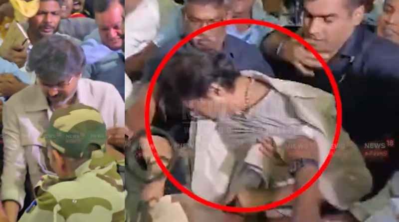 Vijay falls down got mobbed by Fans video viral
