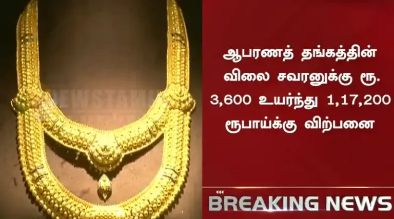 வரலாற்றில் இல்லாத உச்சம்! சென்னையில் சவரன் ₹1.17 லட்சம் – தங்கம், வெள்ளி விலை தாறுமாறாக உயர்வு