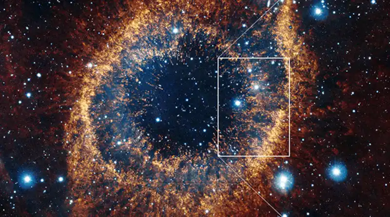 NASA Helix Nebula image - dying star gas shells