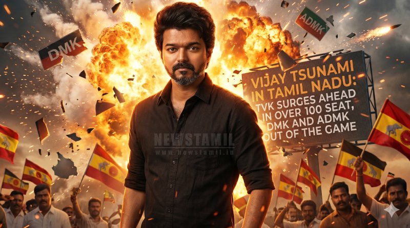 Vijay Tsunami” in Tamil Nadu: TVK Surges Ahead in Over 100 Seats