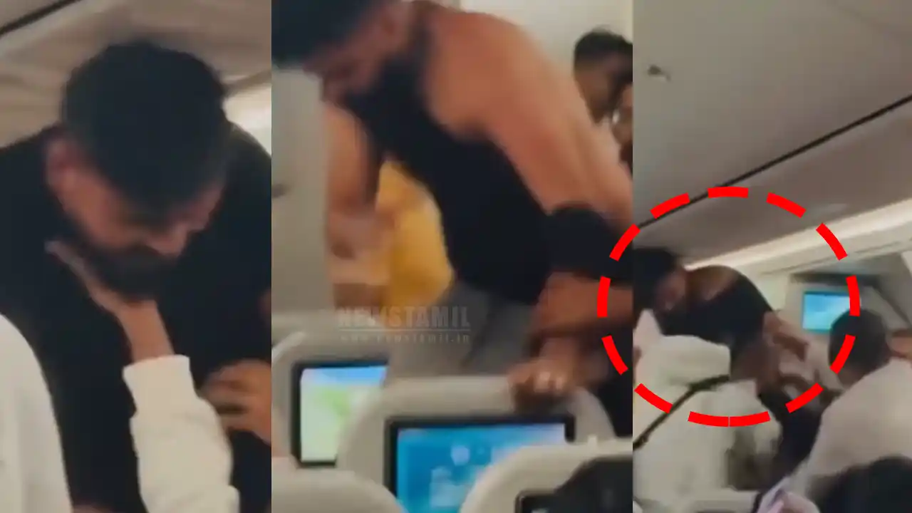 dhaka london flight passenger fight viral video