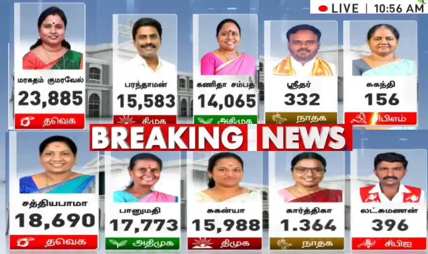 மதுராந்தகம், தாராபுரம் இடைத்தேர்தல் முடிவுகள் – யார் முன்னிலை?