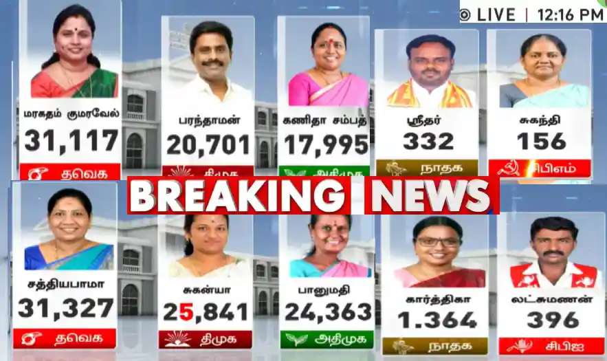 maduranthagam dharapuram byelection live