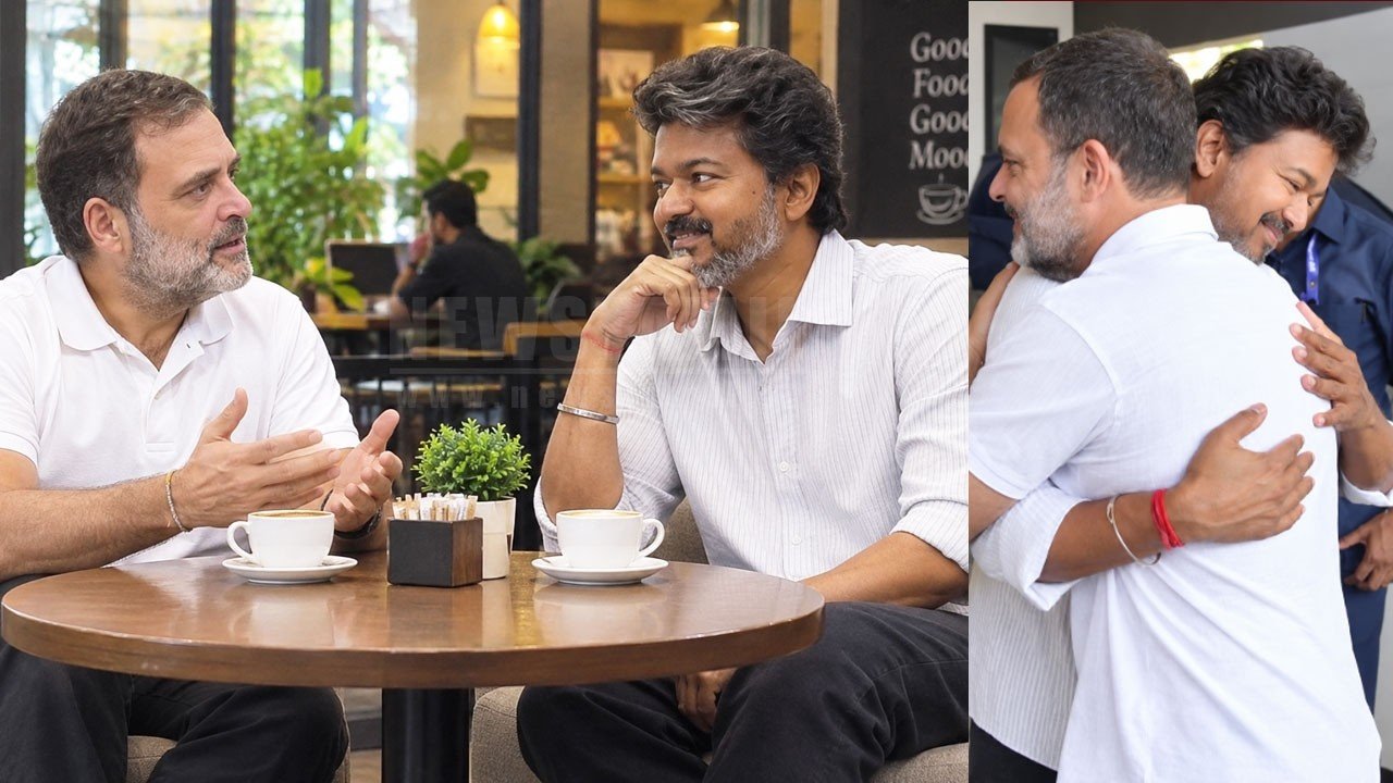 CM Vijay & Rahul Gandhi Cute Conversation🔥Chennai Cafe! | What Did They Talk About? | CM Vijay Video