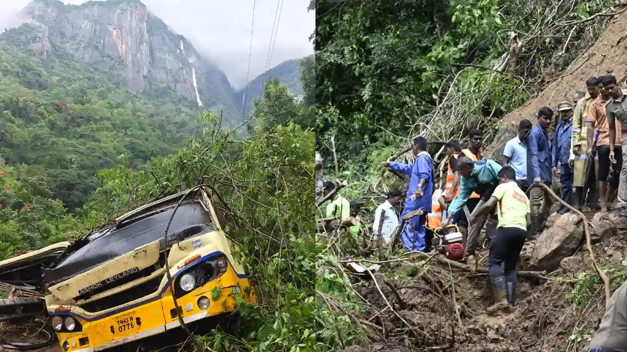 நீலகிரி கனமழையால் உதகை – மேட்டுப்பாளையம் மலைப்பாதையில் ஏற்பட்ட நிலச்சரிவு